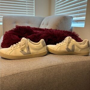 Veja Cream and White Sneakers